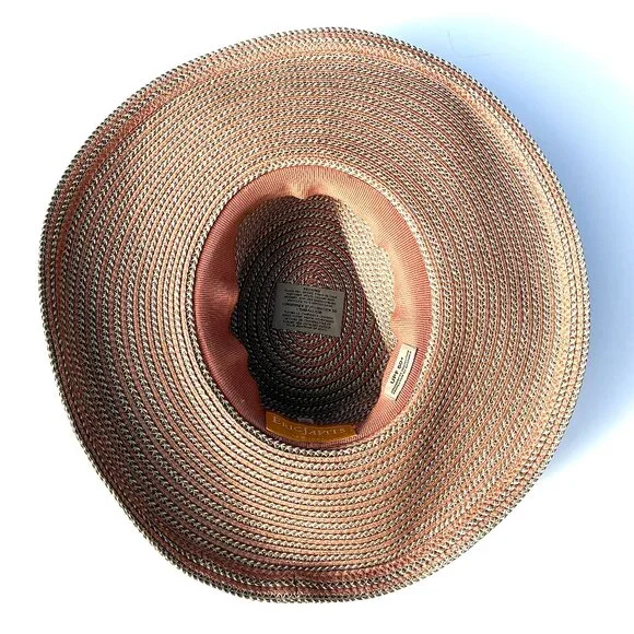 Eric Javits New York Squishee Straw Fedora Sun Hat Tan Brown Packable Women Squishee® Instinct Straw Hat I Straw | Eric Javits main image 4